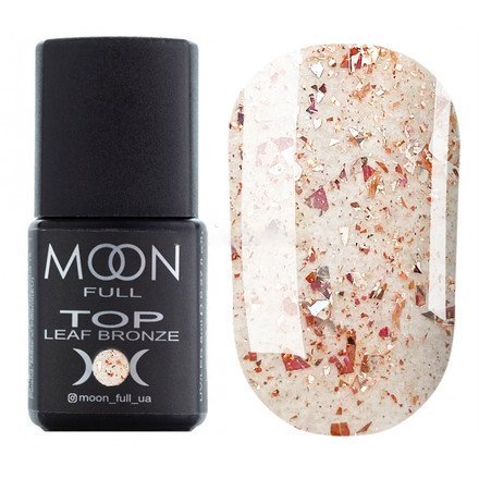 Топ Moon Full Top Leaf Bronze (з бронзовими пластівцями), 8 мл