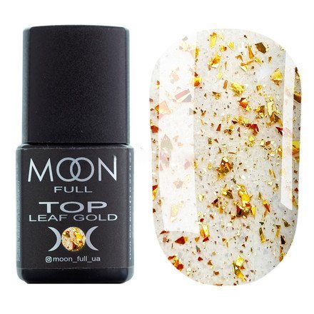 Топ Moon Full Top Leaf Gold (с золотистыми хлопьями), 8 мл