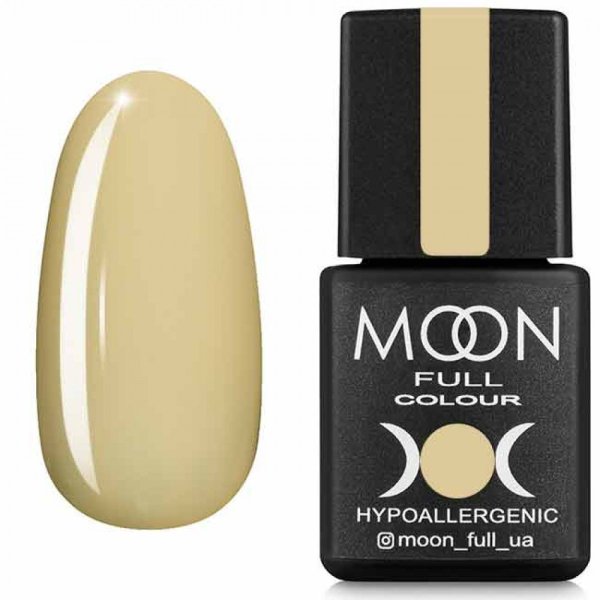 Гель-лак MOON FULL Spring-Summer №608 молочно-гірчичний світлий, емаль 8 ml