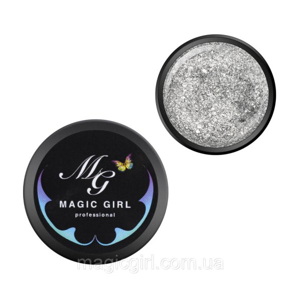 Гель лак с глитером Magic Girl SHINE Серебро, 5 мл