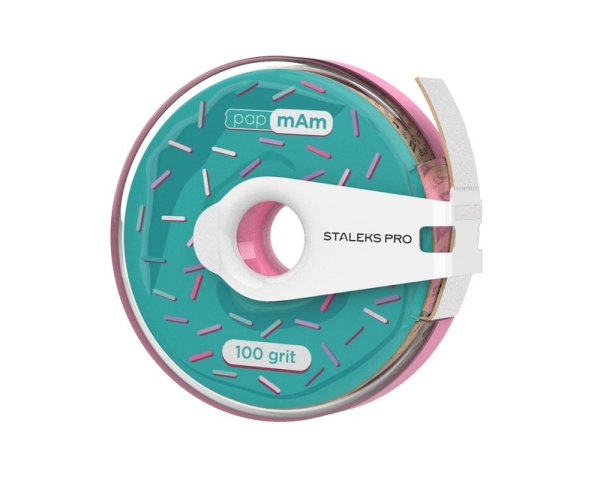 Змінний файл-стрічка papmAm білий EXPERT у пластиковій котушці STALEKS PRO 100 грит (ATC-100w)