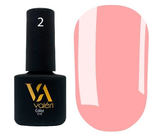 Гель-лак Valeri color №002 (Яскравий рожевий, Емаль), 6 ml