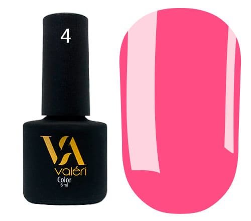 Гель-лак Valeri color №004 (Малиново-розовый, эмаль), 6 ml