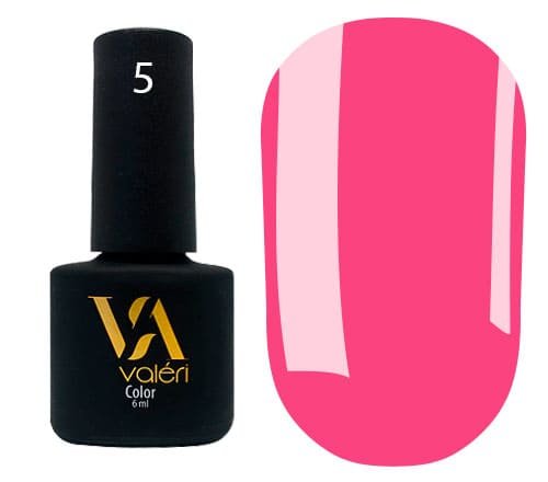 Гель-лак Valeri color №005 (Рожевий Барбі, Емаль), 6 ml