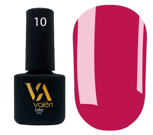 Гель-лак Valeri color №010 (Темно-рожевий, емаль), 6 ml
