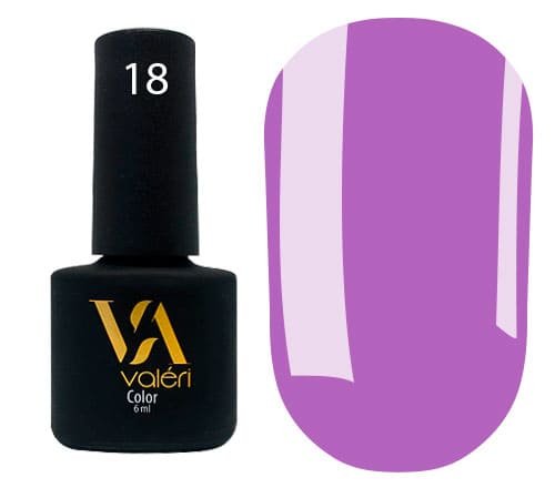 Гель-лак Valeri color №018 (Бузковий, емаль), 6 ml