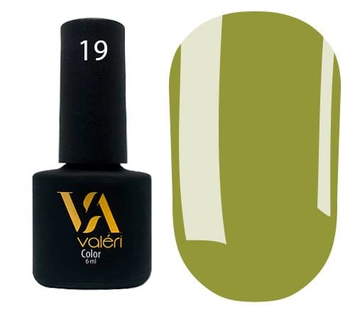 Гель-лак Valeri color №019 (Оливка, эмаль), 6 ml