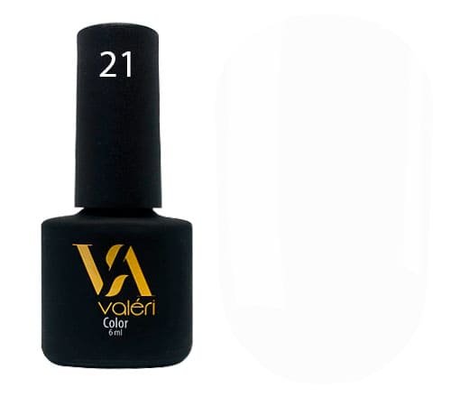 Гель-лак Valeri color №021 (Білий, емаль), 6 ml
