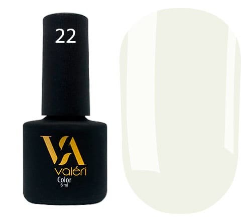 Гель-лак Valeri color №022 (Бело-серый, Эмаль), 6 ml