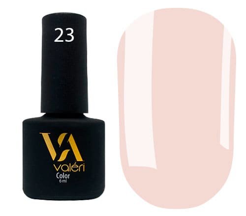 Гель-лак Valeri color №023 (Рожево-бежевий, Емаль), 6 ml
