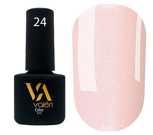 Гель-лак Valeri color №024 (Нежно-розовый, микроблеск), 6 ml