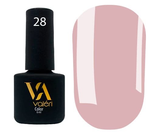 Гель-лак Valeri color №028 (Пастельний рожево-бежевий, емаль), 6 ml