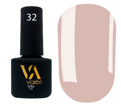 Гель-лак Valeri color №032 (Бежевый, эмаль), 6 ml