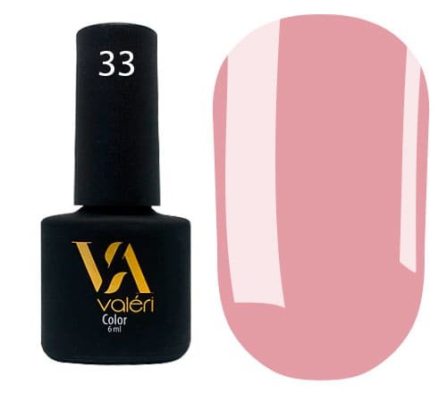 Гель-лак Valeri color №033 (Пастельний рожевий, емаль), 6 ml
