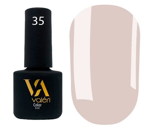 Гель-лак Valeri color №035 (Серый, эмаль), 6 ml