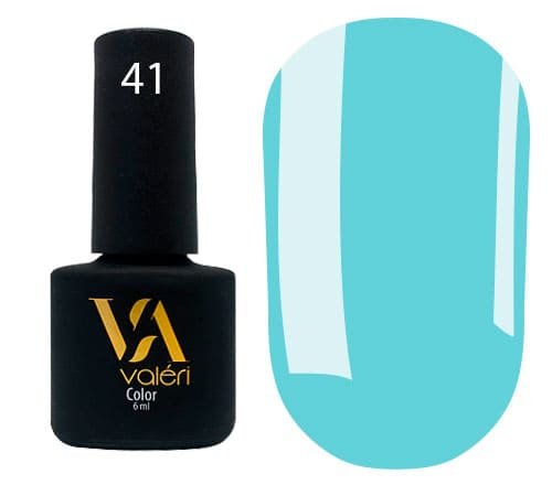 Гель-лак Valeri color №041 (Яскравий блакитний, емаль), 6 ml