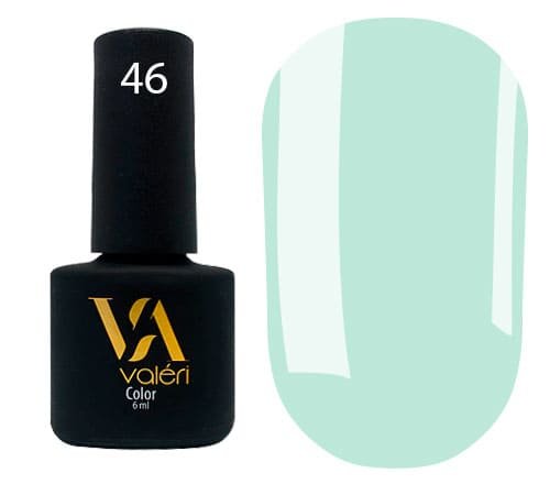 Гель-лак Valeri color №046 (Зеленувато-блакитний, емаль), 6 ml