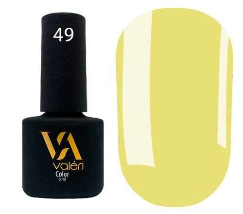 Гель-лак Valeri color №049 (Оливково-жовтий, емаль), 6 ml