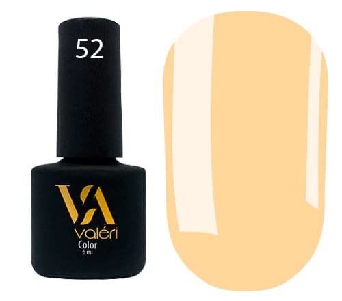 Гель-лак Valeri color №052 (Оранжево-жовтий, емаль), 6 ml