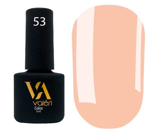 Гель-лак Valeri color №053 (Приглушено-оранжевий, емаль), 6 ml