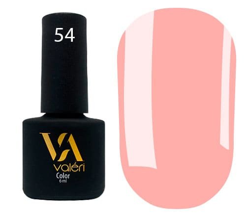 Гель-лак Valeri color №054 (Соковитий персиковий, емаль), 6 ml