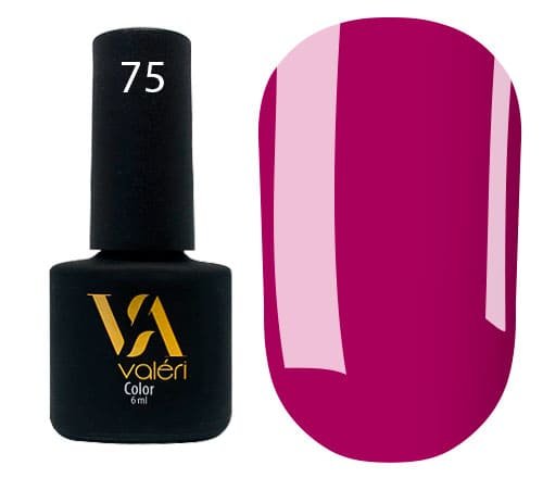 Гель-лак Valeri color №075 (Яскрава фуксія, емаль), 6 ml