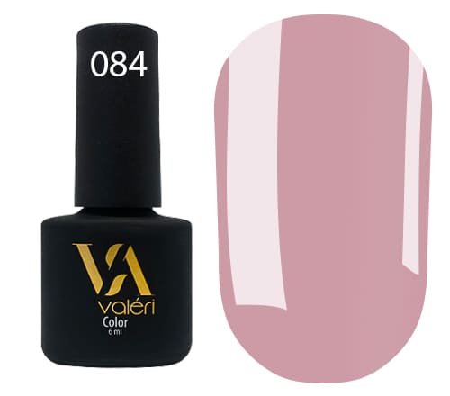 Гель-лак Valeri color №084 (Бліда троянда, емаль), 6 ml