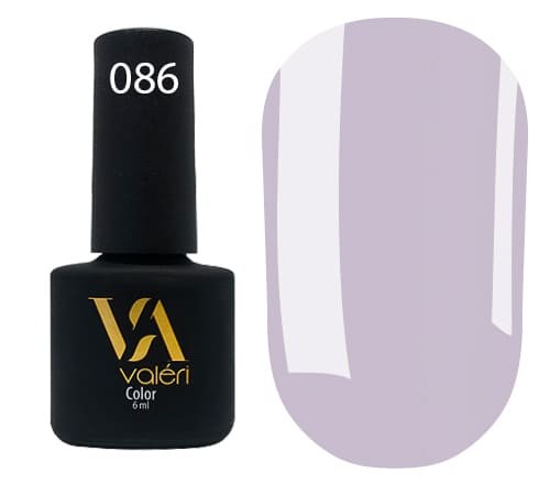 Гель-лак Valeri color №086 (Світлий ліловий, емаль), 6 ml