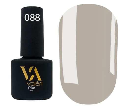 Гель-лак Valeri color №088 (Оливково-сірий, емаль), 6 ml