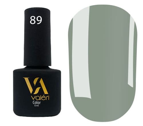 Гель-лак Valeri color №089 (Cіро-зелений, емаль), 6 ml