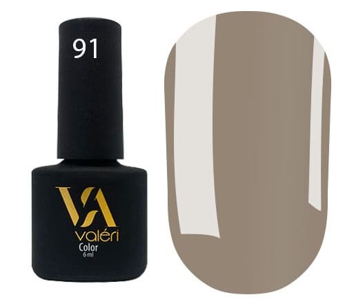 Гель-лак Valeri color №091 (Коричневий, емаль), 6 ml