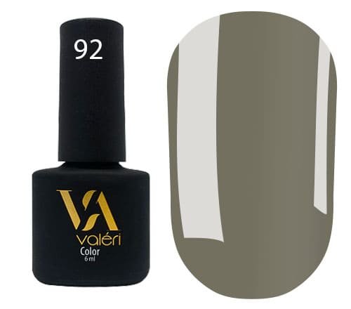Гель-лак Valeri color №092 (Сіро-коричневий, емаль), 6 ml
