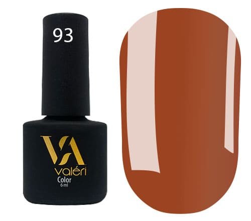 Гель-лак Valeri color №093 (Тыквенный, эмаль), 6 ml