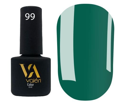 Гель-лак Valeri color №099 (Изумрудный, эмаль), 6 ml