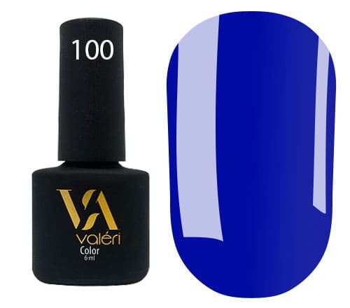 Гель-лак Valeri color №100 (Ярко-синий, эмаль), 6 ml