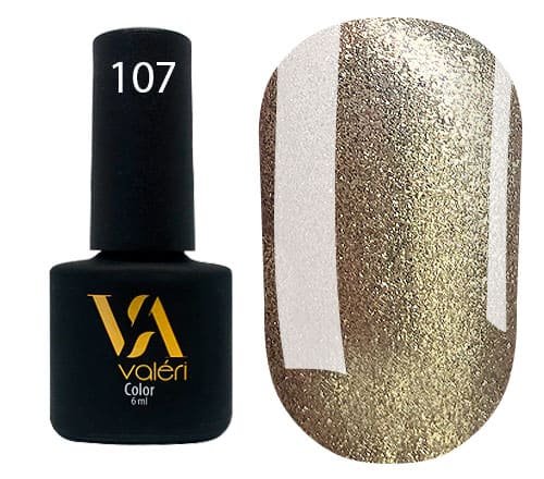 Гель-лак Valeri color №107 (Золото, мікроблиск), 6 ml