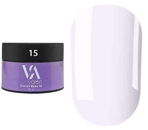 Кольорова база Valeri French base №015 (Ліловий, емаль), 30 мл