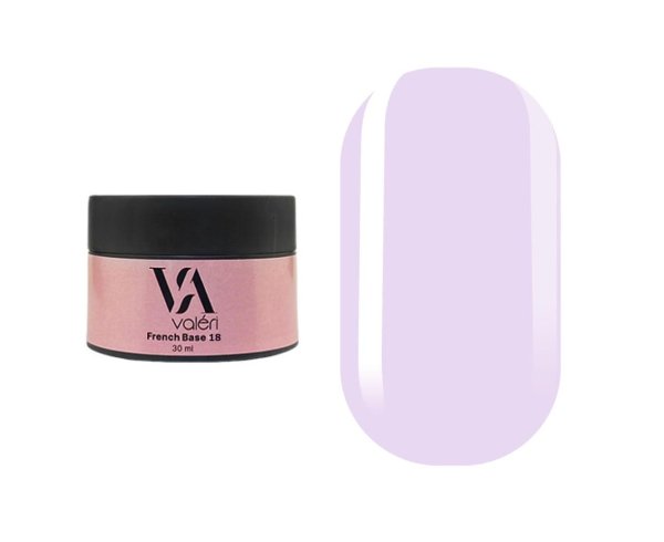 Камуфлирующая база Valeri French base №018 (Розово-сиреневый, эмаль), 30 мл