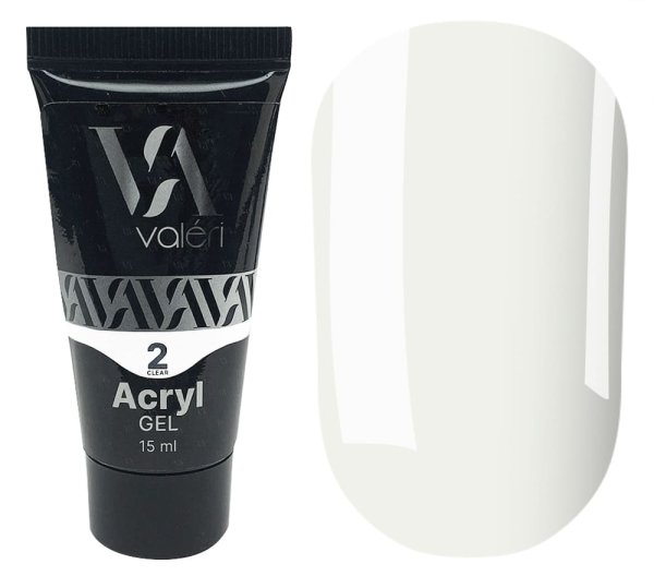 Акрил гель Valeri Acryl Gel №02 (Прозрачный), 15 мл