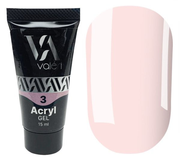 Акрил гель Valeri Acryl Gel №03 (Светло-розовый), 15 мл
