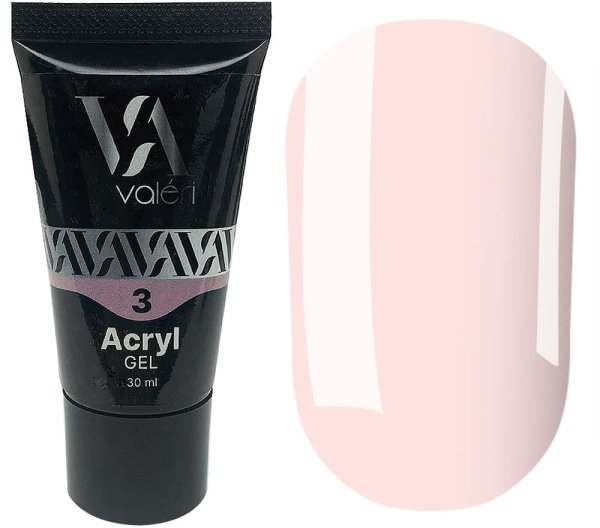 Акрил гель Valeri Acryl Gel №03 (Светло-розовый), 30 мл
