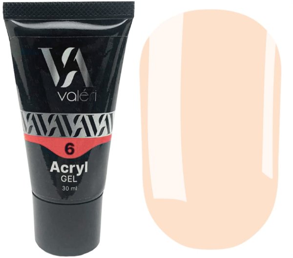Акрил гель Valeri Acryl Gel №06 (Персиковый), 30 мл