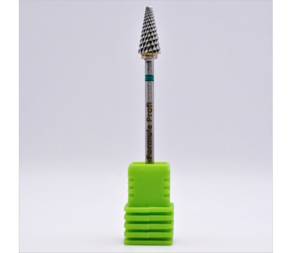 Фреза Formula Profi Твердосплавный конус скругленный зеленый