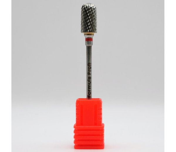 Фреза Formula Profi Тведосплавная цилиндр закругленный красный