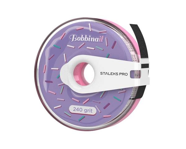 Змінний файл-стрічка в пластиковій котушці Bobbinail STALEKS PRO 240 грит (7 м) (AT-240)