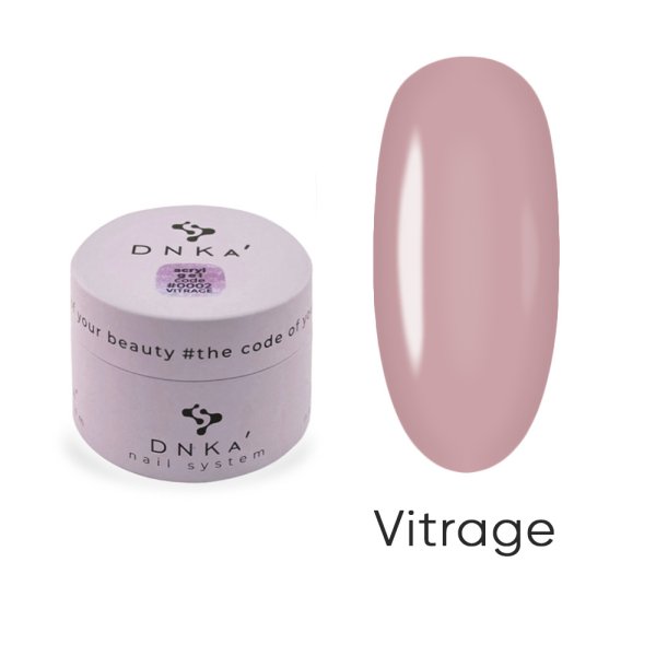 Акрил-гель DNKa Acryl Gel #0002 Vitrage (напівпрозорий рожевий) 30 мл