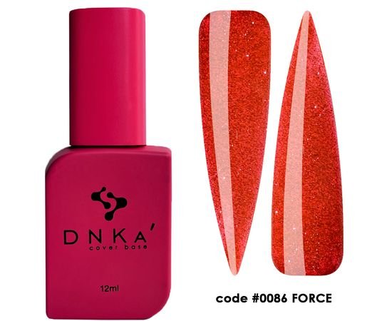 База DNKa Cover Base №0086 (Красно-оранжевая светоотражающая база), 12 мл