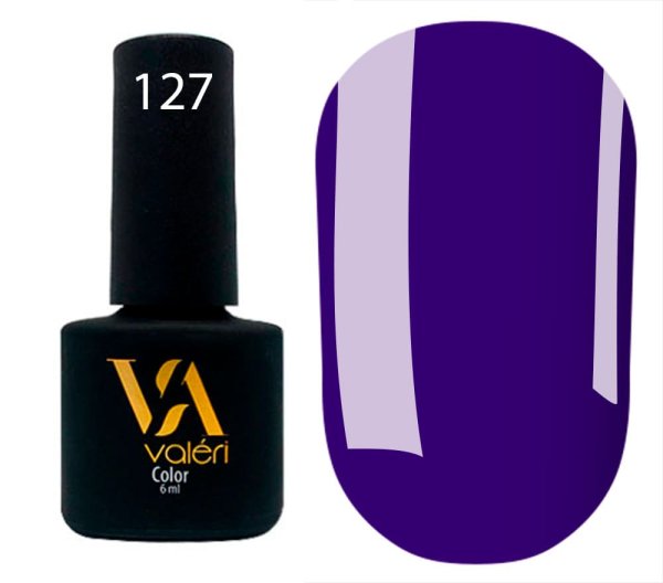 Гель-лак Valeri color №127 (Синий, эмаль), 6 ml