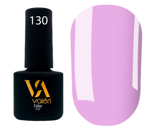 Гель-лак Valeri color №130 (Пастельно-ліловий, емаль), 6 ml