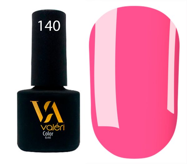 Гель-лак Valeri color №140 (Рожевий, емаль), 6 ml